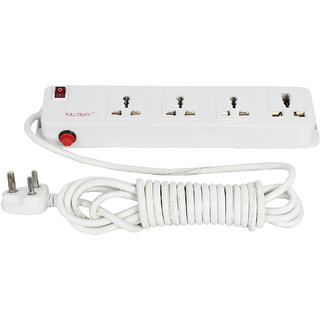 Kaltron 4-Socket 1-Switch Extension Cord - 2 Meters