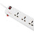 kaltron 6+1 White Abs Extension Board - 6 Sockets , 2 mtr Cable