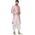 ABH LIFESTYLE mens pink kurta dhoti set