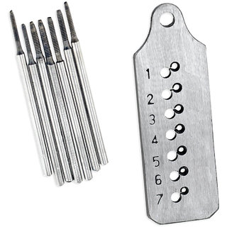 Buy Micro Tap and Die 7 Taps Screw Plate Thread Maker 1.0 to 1.7 mm ...