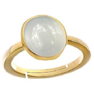                       CEYLONMINE- Original & Natural Moonstone Gold Plated Finger Ring With Lab Certificate                                              