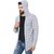 PADDLE UP Grey Checkered Cotton Shrug for Men