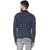 PADDLE UP Navy Checkered Cotton Shrug for Men