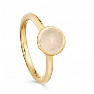                       CEYLONMINE- Original  Natural Moonstone Gold Plated Finger Ring With Lab Certificate                                              