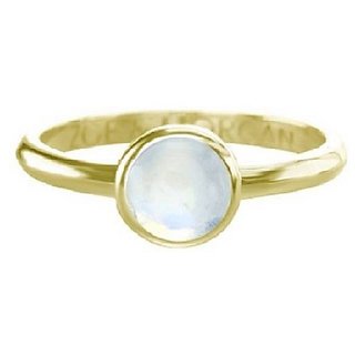                       CEYLONMINE 4.25 Carat Moonstone Ring Lab Certified & Effective Stone Gold Plated Ring For Astrological Purpose                                              