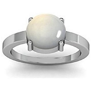                       Semi-Precious Stone moonstone ring original stone silver plated moonstone ring by CEYLONMINE                                              