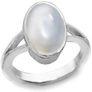                       Original Moonstone Silver Plated Ring Natural & Effective Moonstone Ring By CEYLONMINE                                              