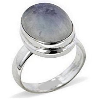                       Moonstone silver Plated Ring For Astrological Purpose Original Moonstone Finger Ring By CEYLONMINE                                              