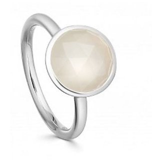                       Certified Stone Moonstone Ring Semi-Precious Stone Silver Plated Ring By CEYLONMINE                                              
