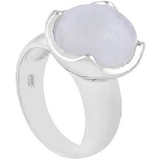                       Moonstone stylish ring silver plated 4.25 carat moonstone ring for men & women by CEYLONMINE                                              