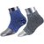 Neska Moda Men 2 Pair Dark Blue And Black Ankle Length Moisturising Socks S1301