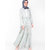 SILK ROUTE London Mint Gathered Full Front Open Sheer Outerwear Without Hijab For Women Height 5'8 inch