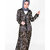 SILK ROUTE London V Neck Black Floral Sheer Outerwear Without Hijab For Women Height 5'4 inch