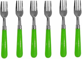 set of 6 multicolor with plastic handle spoon set