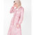 SILK ROUTE London V Neck Pink Floral Sheer Outerwear Without Hijab For Women Height 5'8 inch
