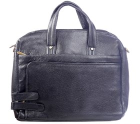 PE PURE GENUINE Soft Fine Milled Leather new Office Messenger Bag Laptop Bag RBS27BL