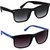 Sunglasses  UV Protected goggle Pack Of 2 Combo Latest Black Rectangular Sunglasses For Men And Women