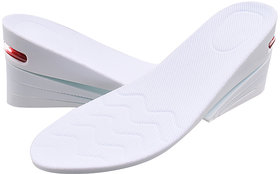 CuraFoot 1 Pair Height Increasing Insole for MEN WOMEN With 4 layer Adjustable Breathable Insert- Small, White