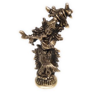 Ashtadhatu krishna Gold Plated murti