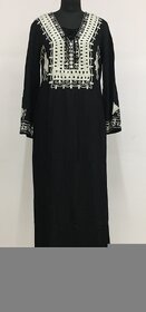 DSC Viscose Black Side Slit Dress