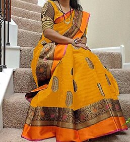 Svb Saree Yellow  Colour Bhagalpuri silk saree