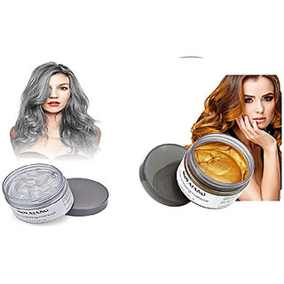 Buy Instant Party Wear Hair Color For Men and Women BY Saffron Natural Silver+Gold Color Hair Wax 50 gm Each Online @ ₹499 from ShopClues Buy Instant Party Wear Hair Color For Men and Women BY Saffron Natural Silver+Gold Color Hair Wax 50 gm Each Online @ ₹499 from ShopClues