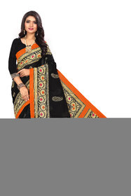 SVB Saree Black Colour Art Silk Printed  Saree