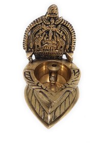 Ashtadhatu Laxmi Diya Gold Plated