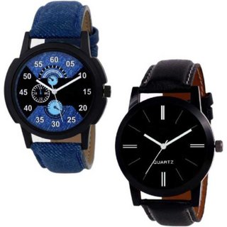 Swadesi Stuff Analog Brown  Blue Color Luxury watches combo for Men  Boys fasrack mitulblue