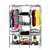 (2 YEARS WARRANTY)RBSHOPPY 8 Shelfs 2 Hangers wrought iron foldable Wardrobe Wrought iron structure and Fabric cover cloth
