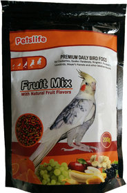 COLOURFUL AQUARIUM  Petslife- FRUIT MIX Finches  Love Birds 200g - Vitamins Fruit Health birds Food
