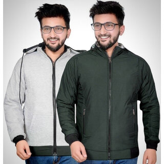 Buy REVERSIBLE MEN JACKETS. 1011 MILITARY L AND XL SIZE Online 1300 from ShopClues