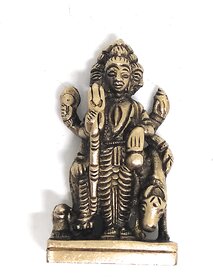 Ashtadhatu Trimukhi Daatre Gold Plated Idol