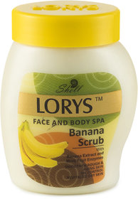 Lorys Shell Range Face  Body Banana Scrub With Banana Extract  Multi Fruit Enzymes 1000 gm