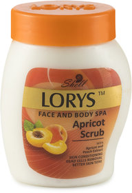 Lorys Shell Face  Body Spa Range Apricot Scrub With Apricot and Peach Extract  1000 gm