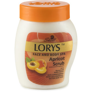                       Lorys Shell Face  Body Spa Range Apricot Scrub With Apricot and Peach Extract  1000 gm                                              