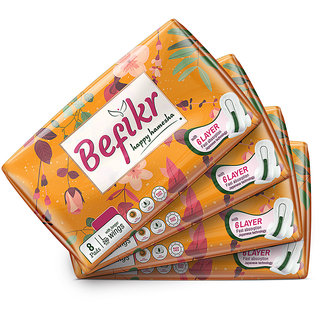 Buy Befikr Sanitary Pads with Japanese Technology L size 32 Sanitary