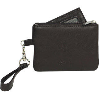 Calfnero Genuine Leather Key Case/Coin Wallet Cum Card Holder