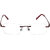 Redex Unisex Rimless Golden Red Eye Frame