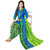 Blue cotton printed unstitched dress material
