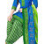 Blue cotton printed unstitched dress material