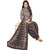 Brown cotton printed unstitched dress material