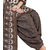 Brown cotton printed unstitched dress material