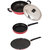 CIMORA Set of 3 Aluminium Cookware  Deep Fry Kadai , Fry Pan , Flat Tawa