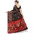 XAYA Red and Black Mysore Silk Printed Casual / Formal Sarees For Women