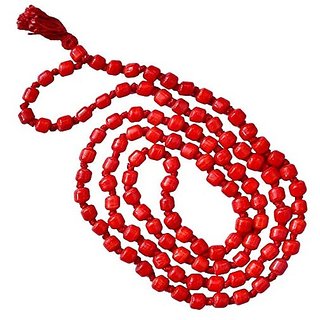 CEYLONMINE- Red Corla Mala For Unisex certified  Original Coral/Moonga 108 Beads Mala