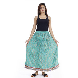 RGP FASHION GROUPS Print Women Long Cotton Skirts Sapphire Free Size 100 Cotton