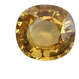                       Natural Yellow sapphire stone 5.25 carat natural  certified gemstone pukhraj by Ceylonmine                                              