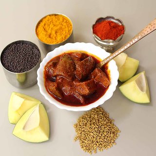 Avakai Mango Pickle Without Garlic (Home Made Andhra Style) 250gm