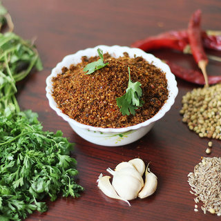                       Kothimeera Karam Podi / Cilantro Karam Powder (Side for Breakfast, Chapati, Roti)                                              